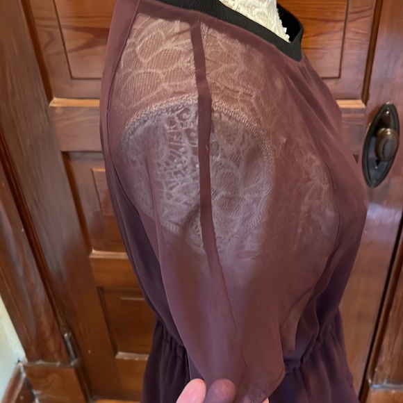 Madewell Purple and Black Ruffle Dress (Size 12) - Picture 7 of 13